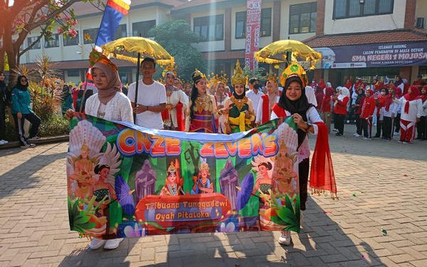 Dies Natalis ke-43 SmansaMozar : Superhero Hingga Flora Fauna Meriahkan Jalan Sehat Berkarakter